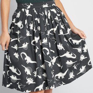 ModCloth Aspiration Creation Skirt Dino Print XL